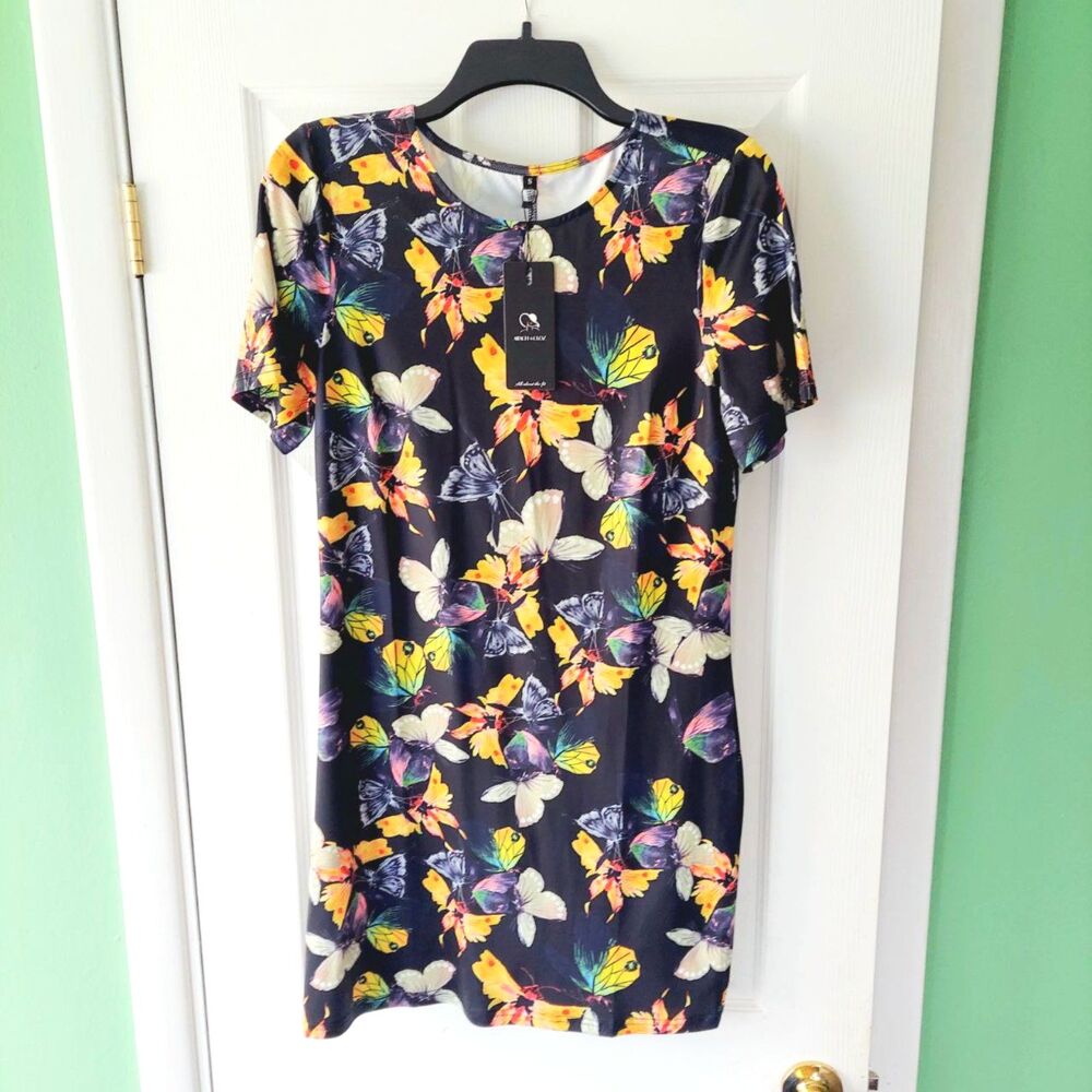 Butterfly Dress Lightweight Cottagecore Boho Summer Dress Small